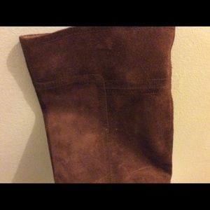 Dark rust suede boots